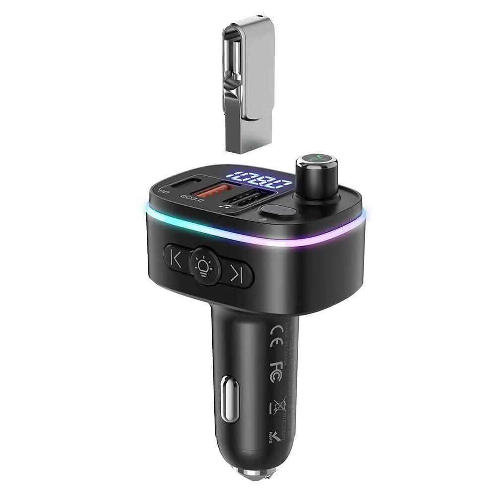 Bluetooth V5.0 FM Transmitter USB Car Charger DailySale