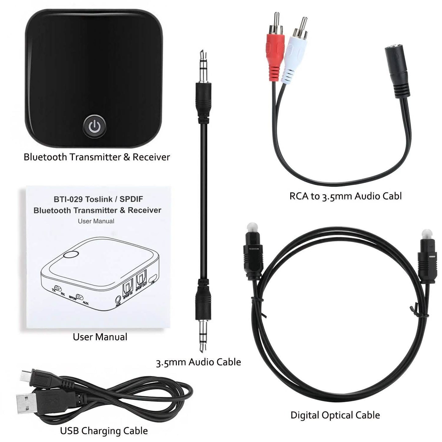 Bluetooth Wireless Audio Transmitter Receiver Adapter Optical Toslink DailySale