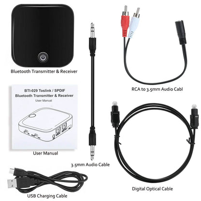 Bluetooth Wireless Audio Transmitter Receiver Adapter Optical Toslink DailySale