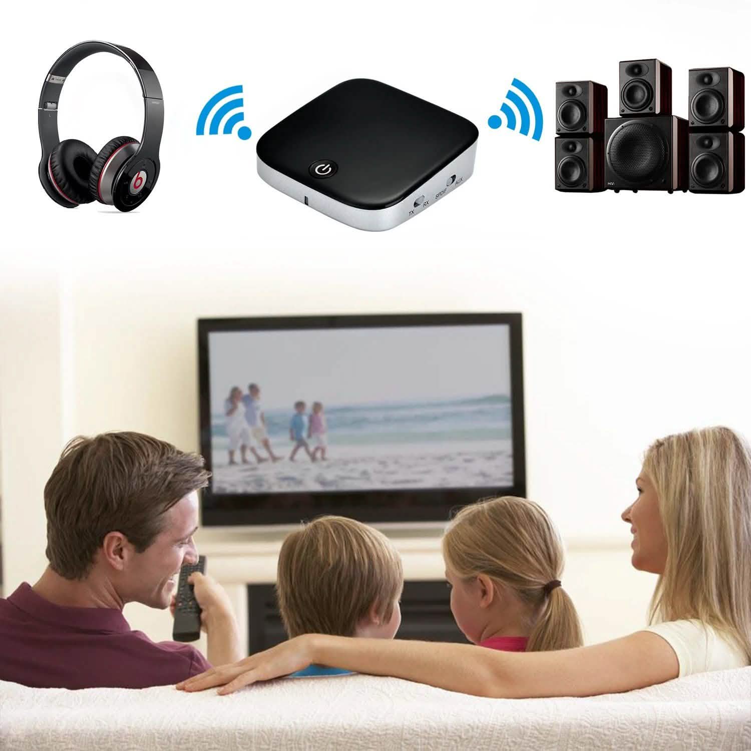 Bluetooth Wireless Audio Transmitter Receiver Adapter Optical Toslink DailySale