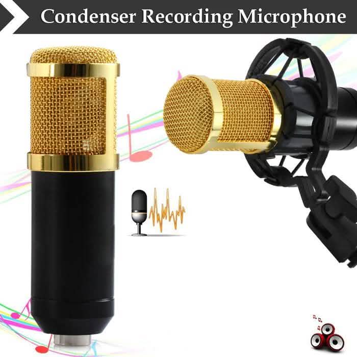 BM-800 Condenser Sound Recording Microphone with Shock Mount for Radio Braodcasting DailySale