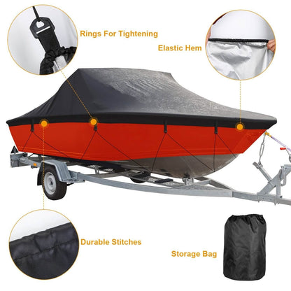 Boat Cover 210D Waterproof Dustproof Trailerable Boat Protector DailySale