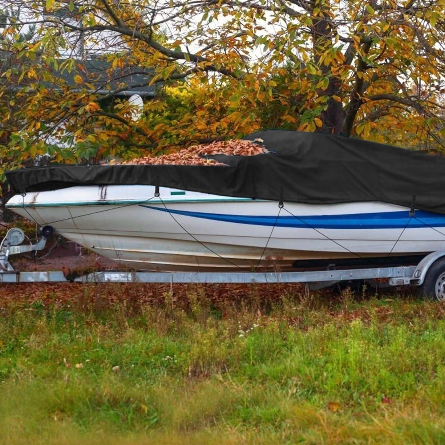 Boat Cover 210D Waterproof Dustproof Trailerable Boat Protector DailySale