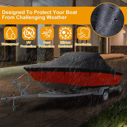 Boat Cover 210D Waterproof Dustproof Trailerable Boat Protector DailySale