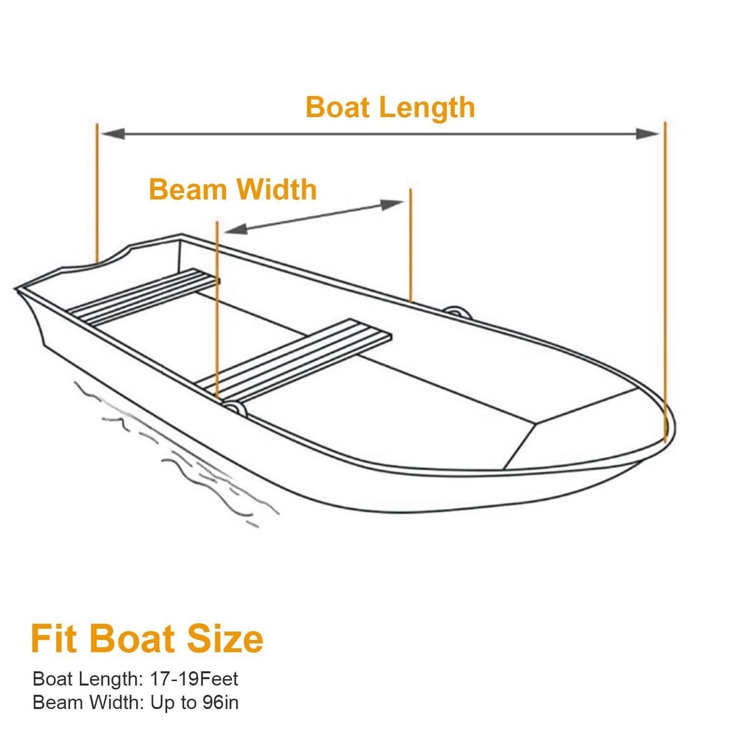 Boat Cover 210D Waterproof Dustproof Trailerable Boat Protector DailySale