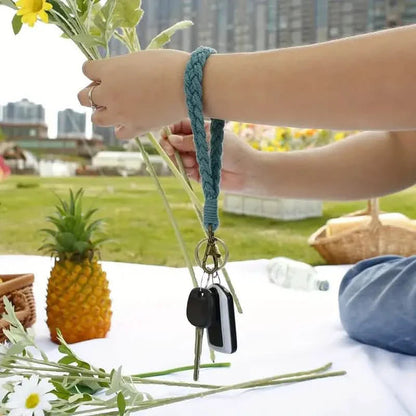 Boho Handmade Wristlet Bracelet Keyring DailySale