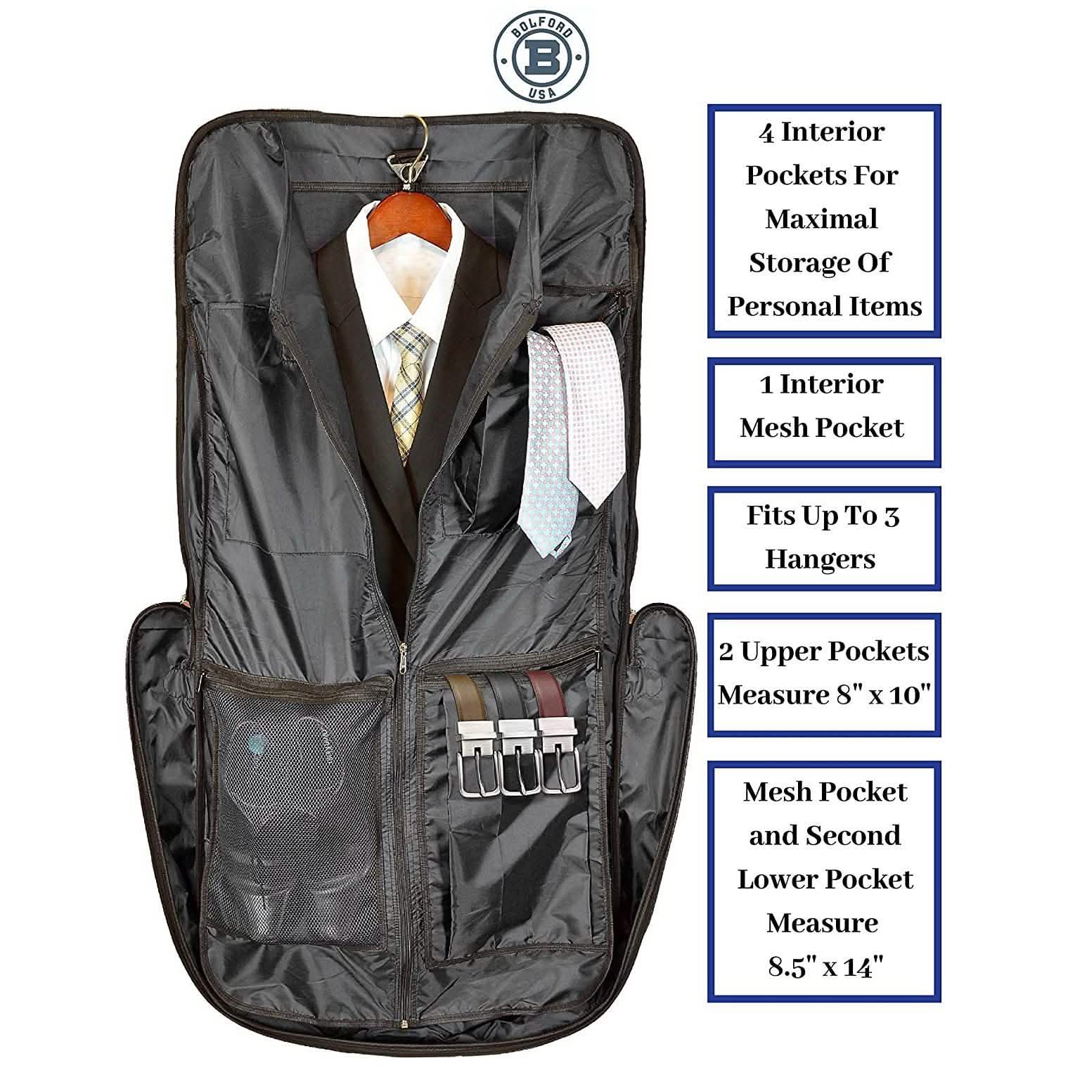 Bolford Travel Garment Bag For Business Trips And Travel With Padded Computer Pocket DailySale