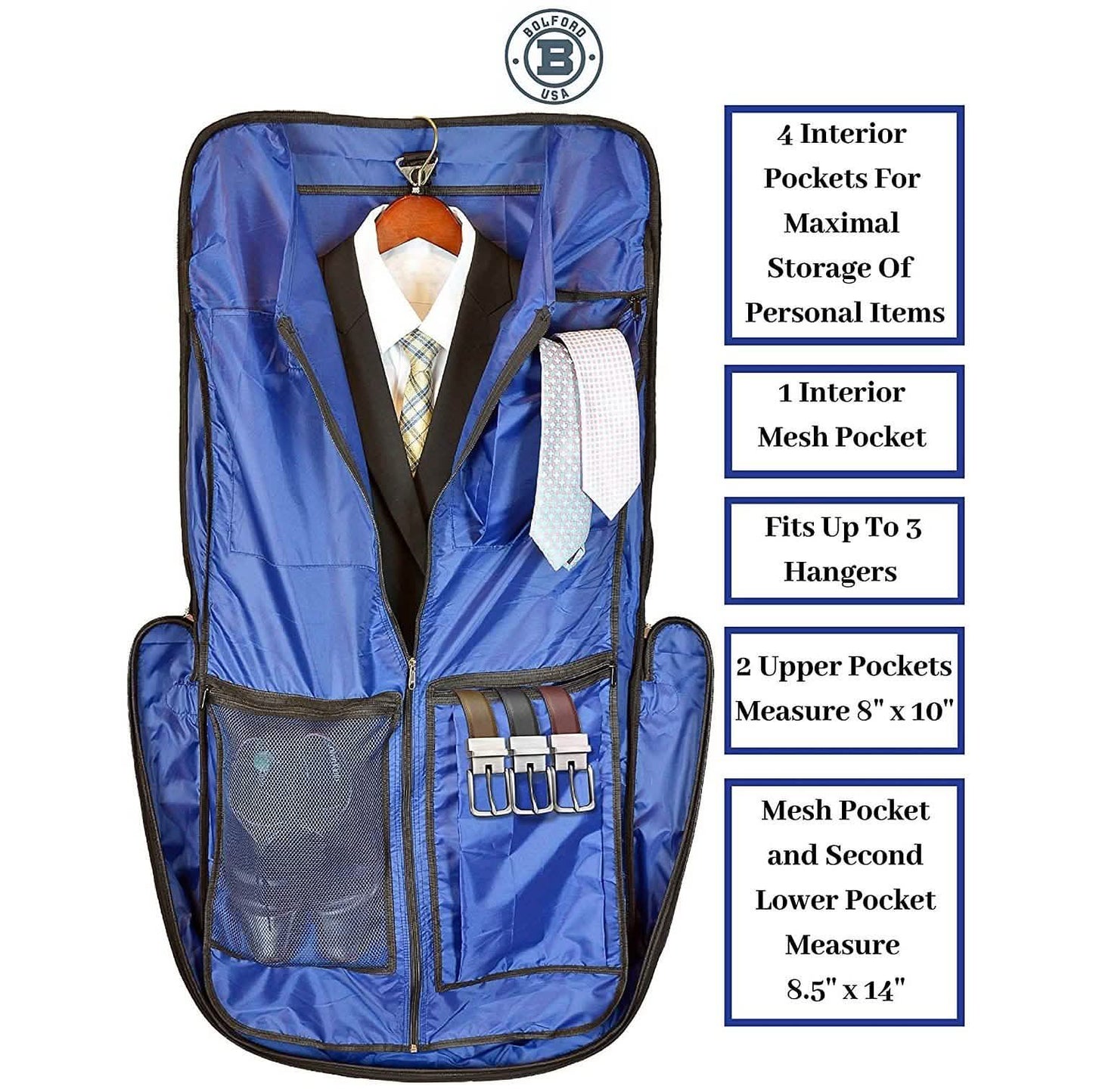 Bolford Travel Garment Bag For Business Trips And Travel With Padded Computer Pocket DailySale