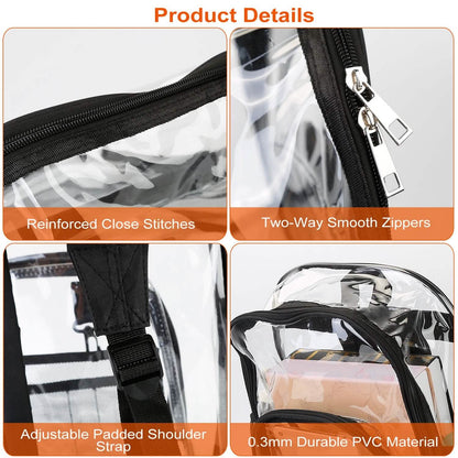 Book Bag Waterproof PVC Clear Backpack 5.3Gal with Reinforced Strap DailySale