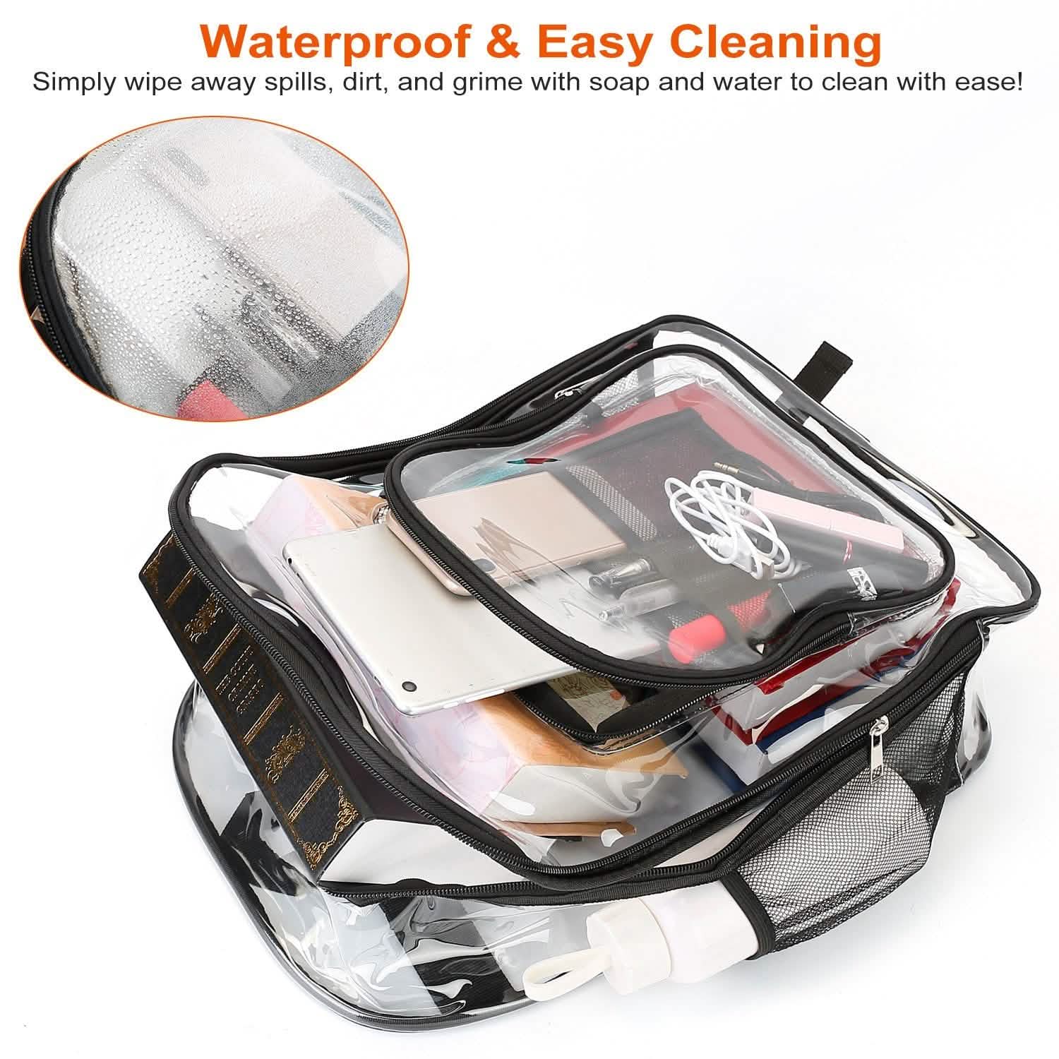 Book Bag Waterproof PVC Clear Backpack 5.3Gal with Reinforced Strap DailySale