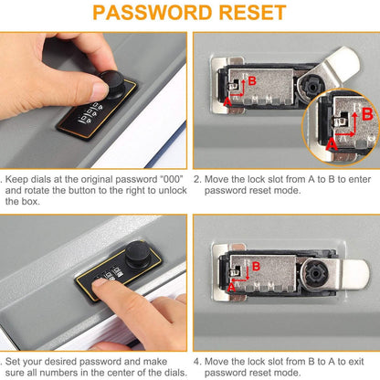 Book Safe with 3-Digit Combination Lock Storage Box DailySale