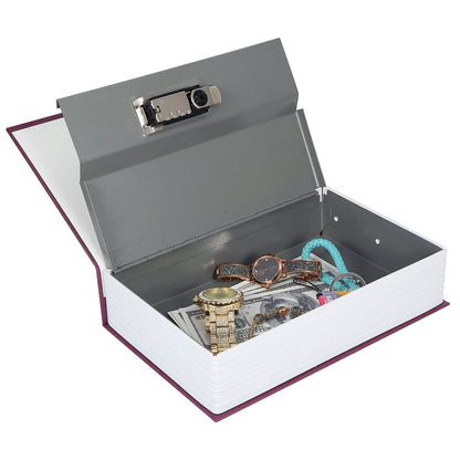 Book Safe with 3-Digit Combination Lock Storage Box DailySale
