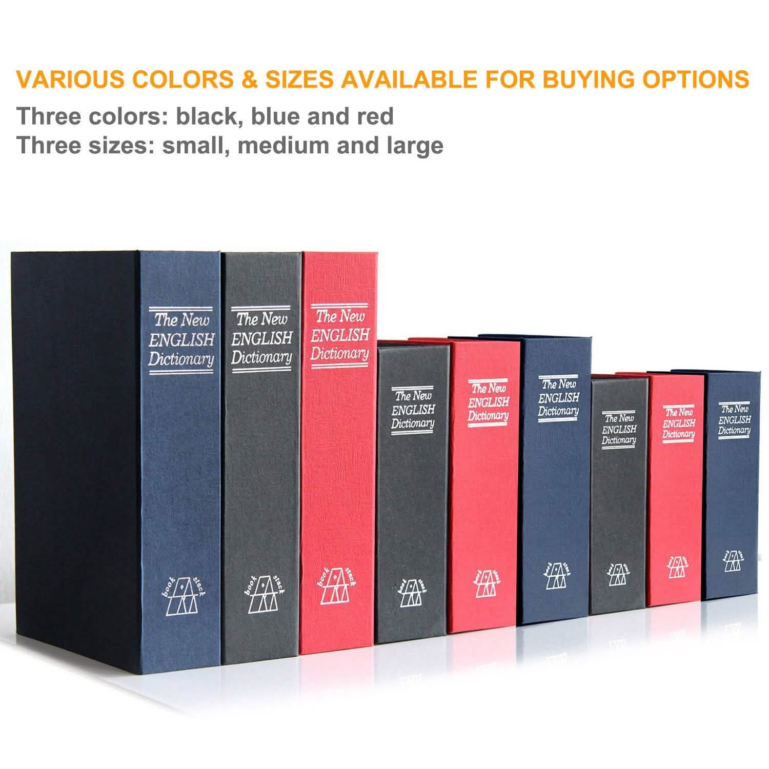 Book Safe with 3-Digit Combination Lock Storage Box DailySale