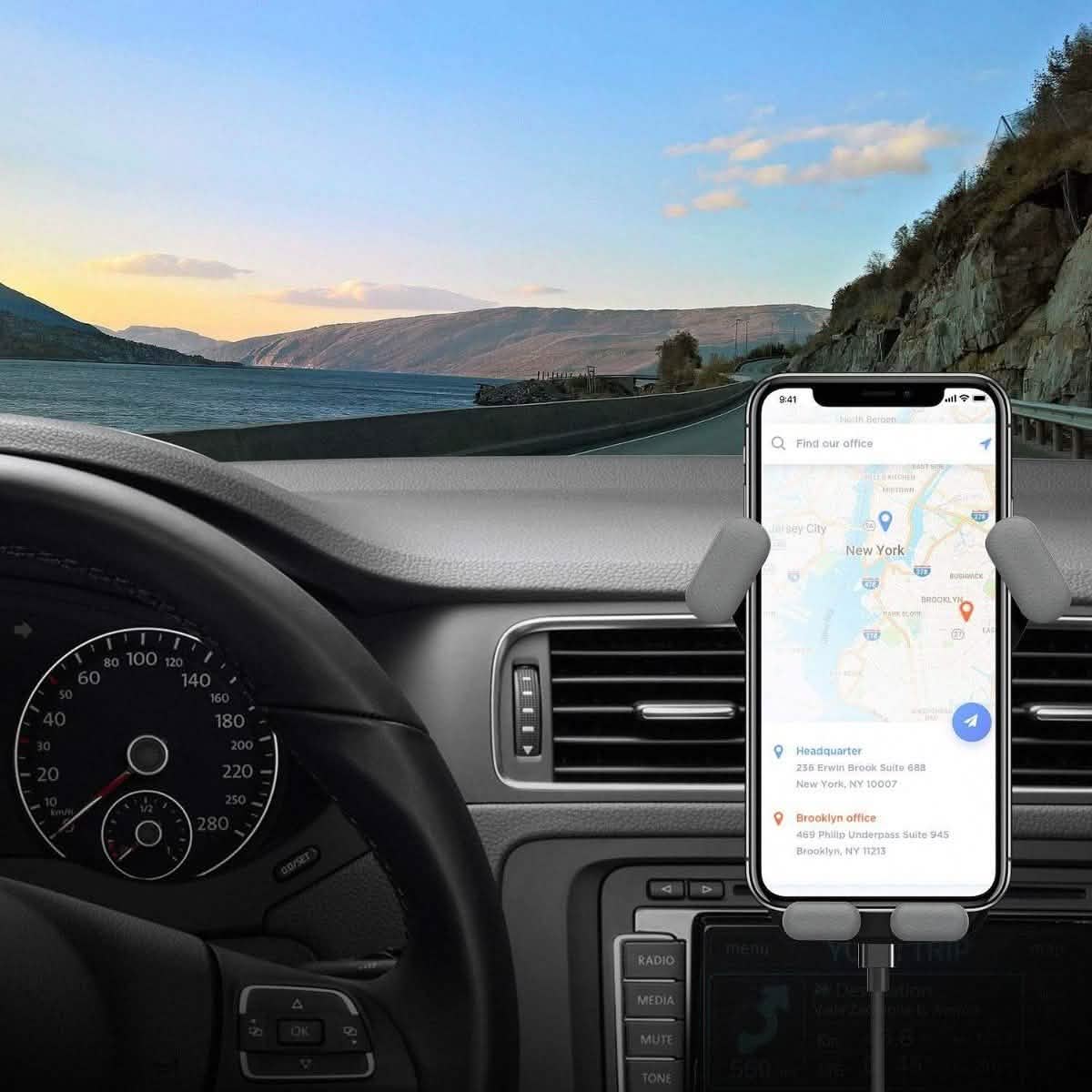 Boslisa Qi Gravity Wireless Car Charger Mount DailySale