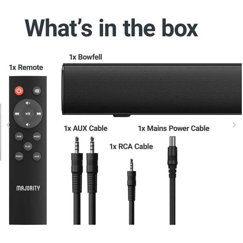 Bowfell Majority Sound Bar 2.0 Bluetooth TV Sound Bar  (Refurbished) DailySale