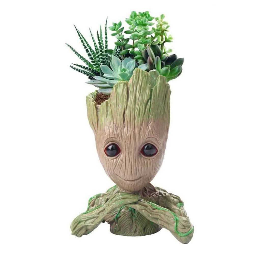 Boxod Treeman Baby Groot Succulent Flower Pot with Hole Pen Holder DailySale