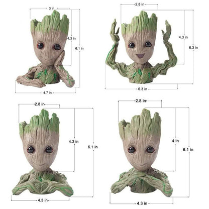 Boxod Treeman Baby Groot Succulent Flower Pot with Hole Pen Holder DailySale