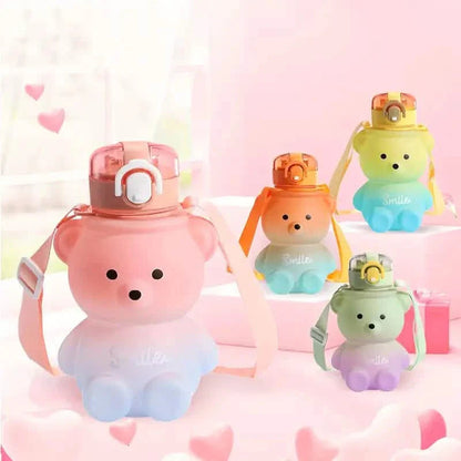 BPA-free Kawaii Bear Straw Water Bottle DailySale