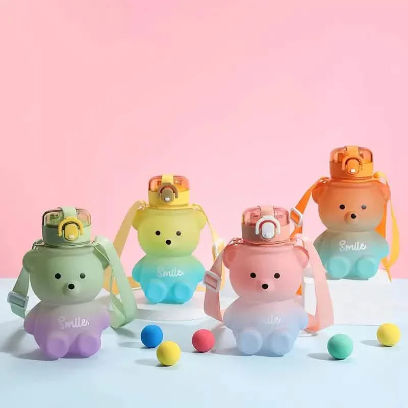 BPA-free Kawaii Bear Straw Water Bottle DailySale