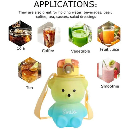 BPA-free Kawaii Bear Straw Water Bottle DailySale