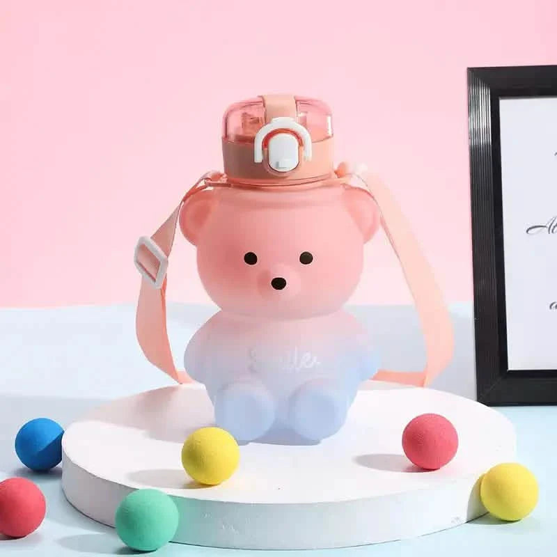 BPA-free Kawaii Bear Straw Water Bottle DailySale