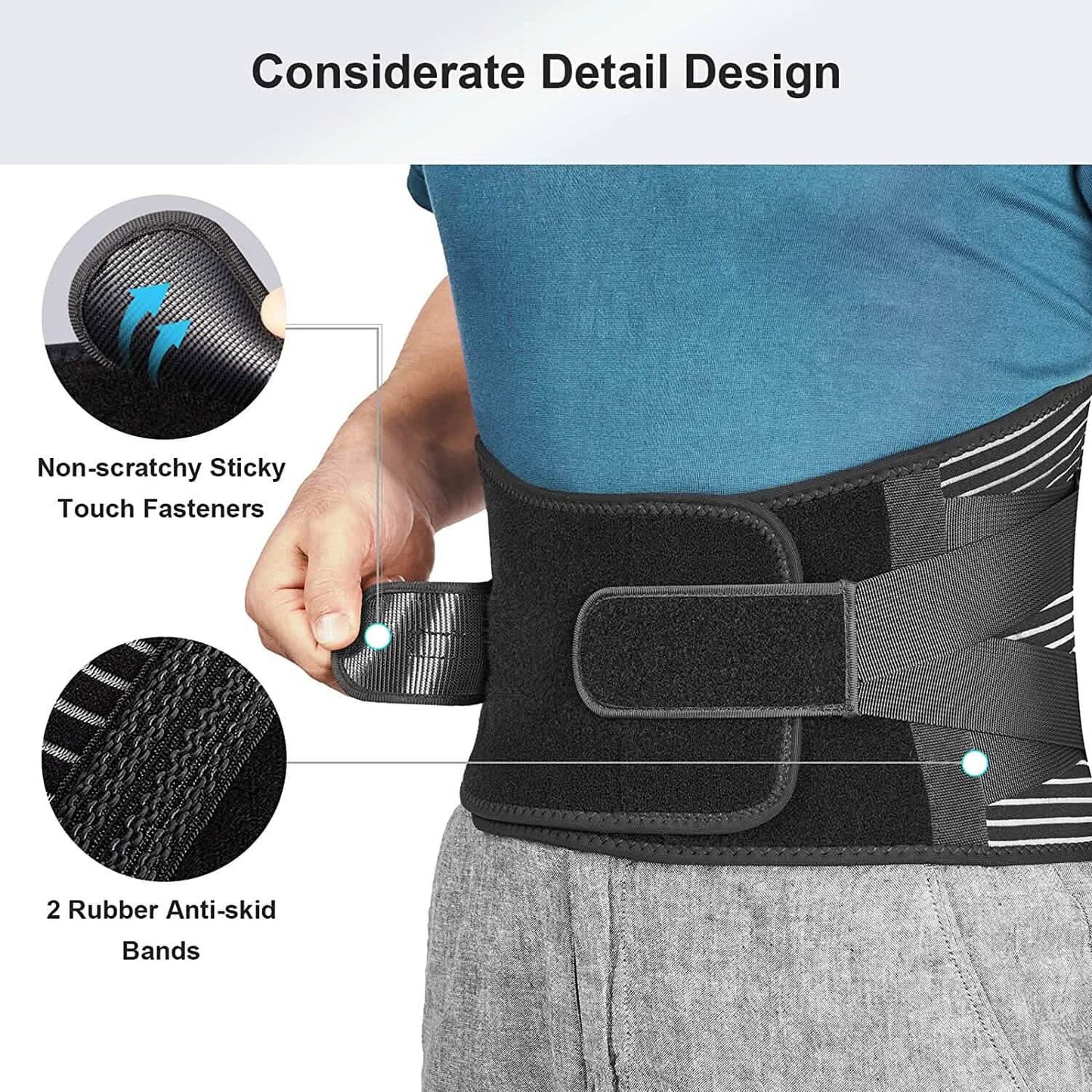 Braces for Lower Back Pain Relief with 6 Stays DailySale