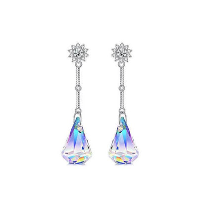 Aurora Borealis Crystal Drop Earrings made with Swarovski Elements DailySale