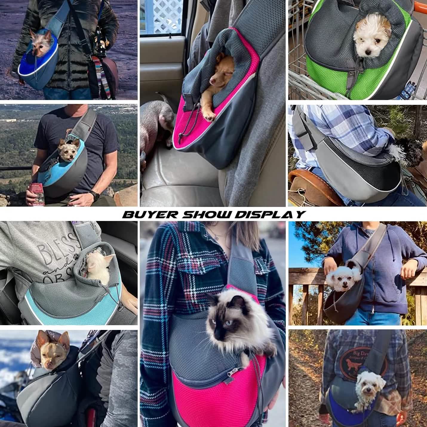 Breathable Mesh Travel Safe Sling Bag Carrier for Pets DailySale