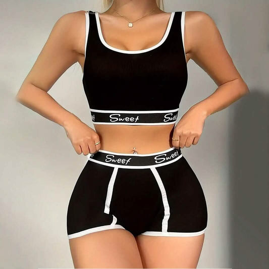 Breathable Solid Sports Push Up Bra and Panties Lingerie Set DailySale