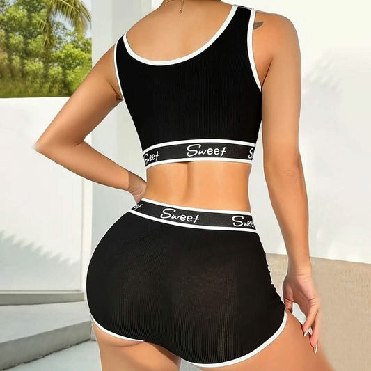 Breathable Solid Sports Push Up Bra and Panties Lingerie Set DailySale