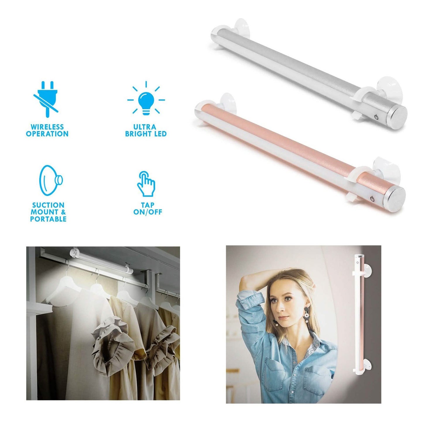 Bright Basics Wireless Light Bar for Mirrors DailySale