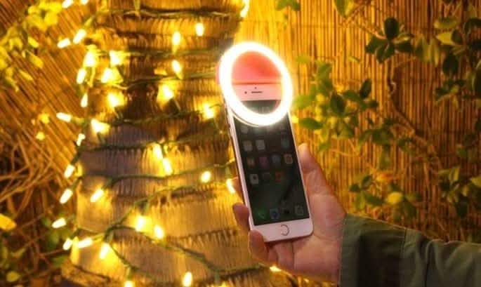 Bright Ring Rechargeable LED Selfie Light for All Phone Models DailySale