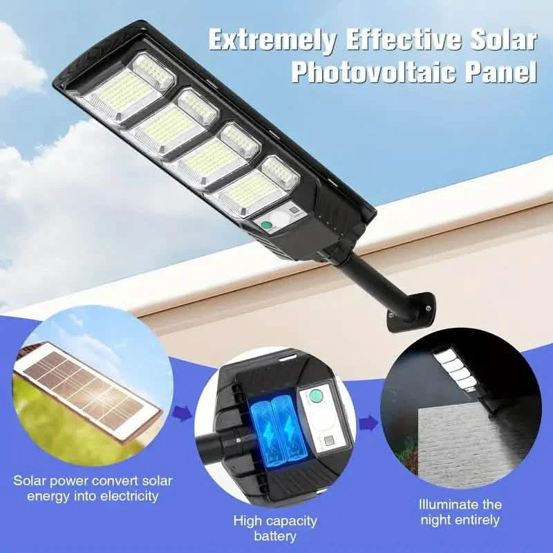 Bright Solar Street Light with Wide Angle Motion Sensor and Remote Control DailySale