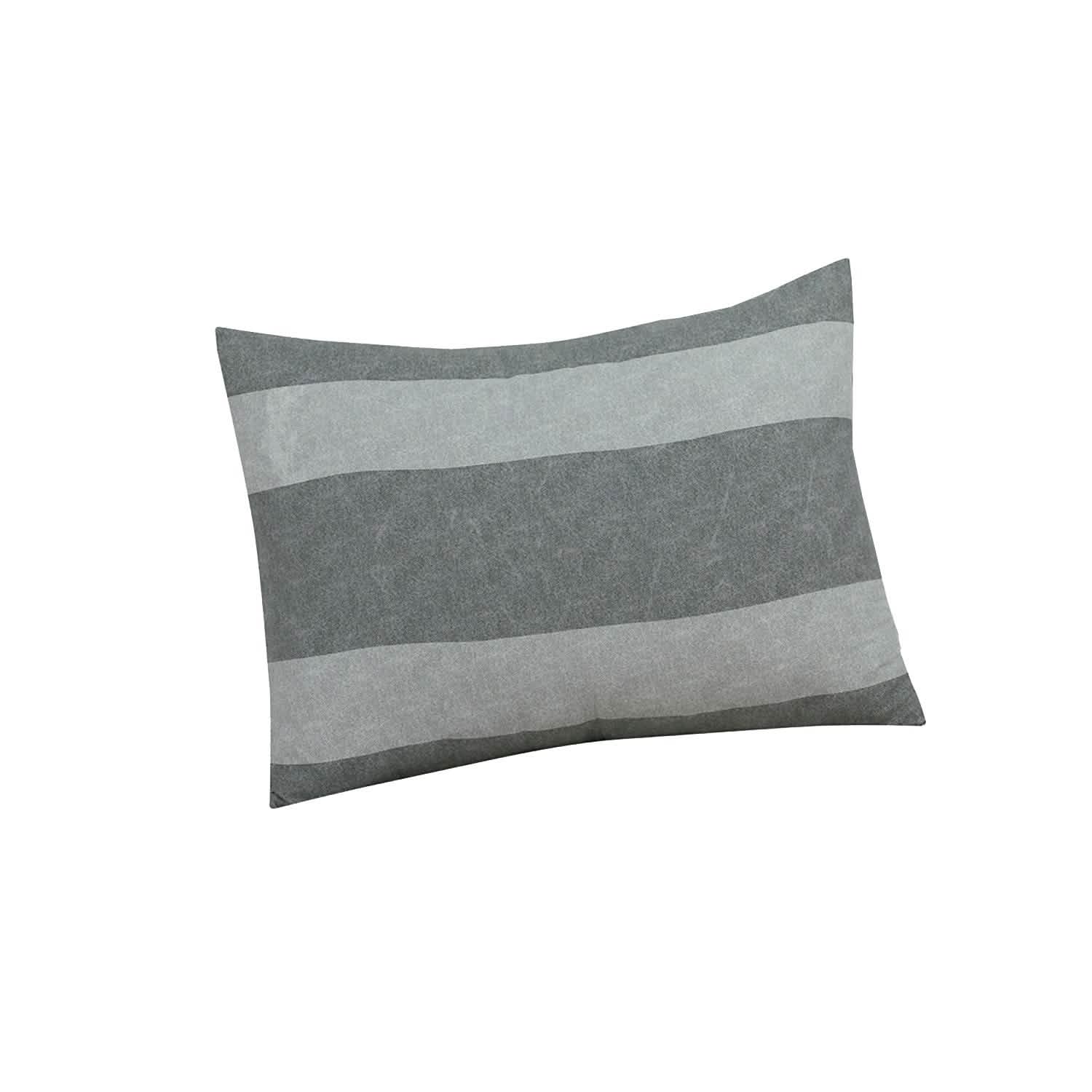 Brooklyn Flat Herringbone Wide Striped Grey Comforter Set DailySale