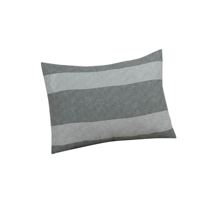 Brooklyn Flat Herringbone Wide Striped Grey Comforter Set DailySale