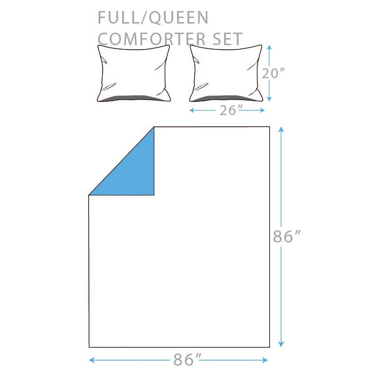 Brooklyn Flat Herringbone Wide Striped Grey Comforter Set DailySale