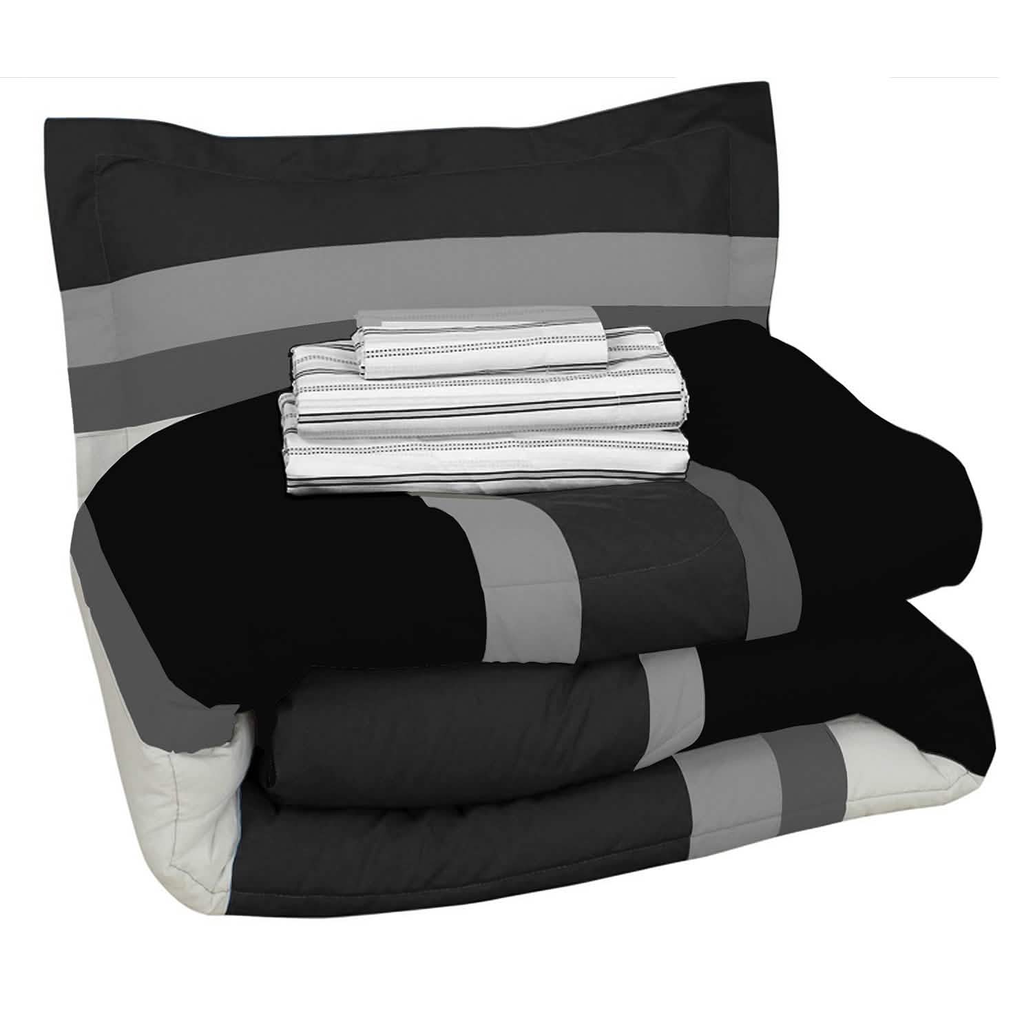 Brooklyn Flat Rugby Stripe Bed-in-a-Bag Set DailySale