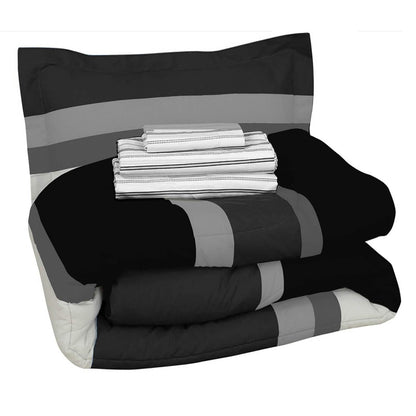 Brooklyn Flat Rugby Stripe Bed-in-a-Bag Set DailySale