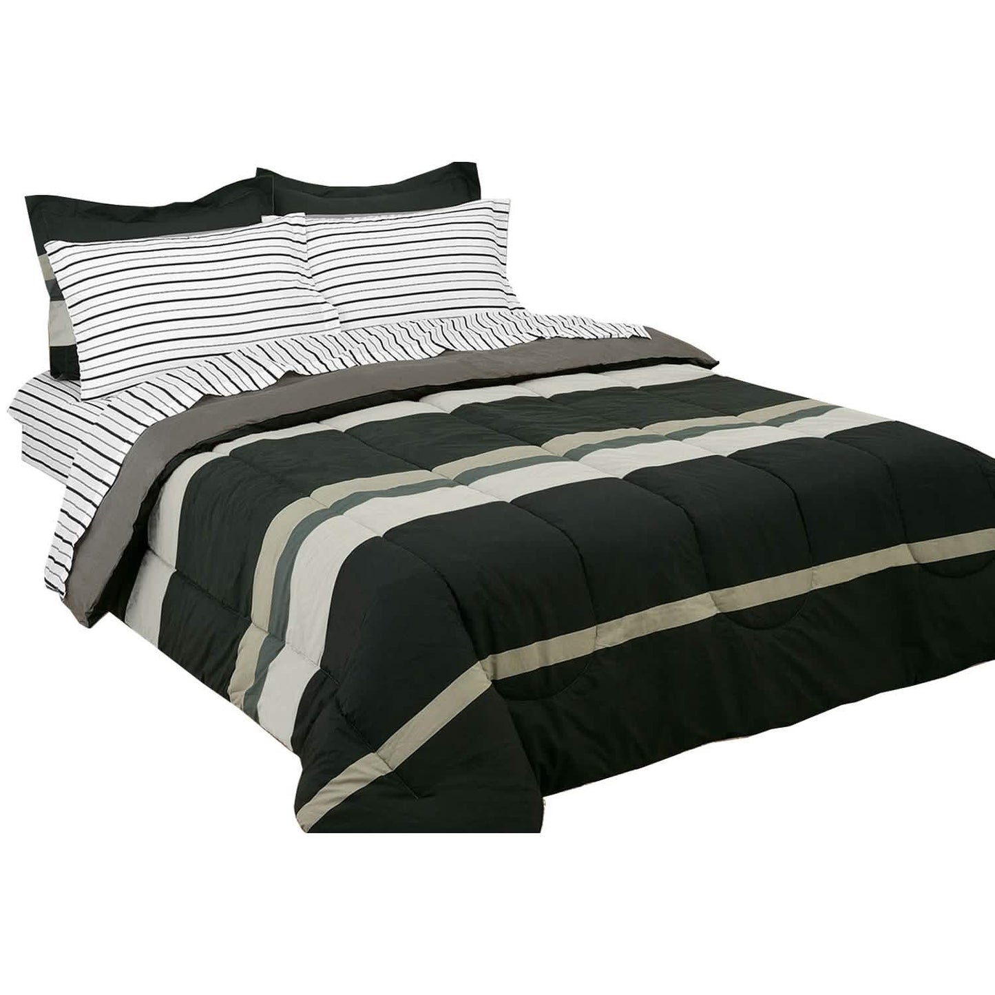 Brooklyn Flat Rugby Stripe Bed-in-a-Bag Set DailySale