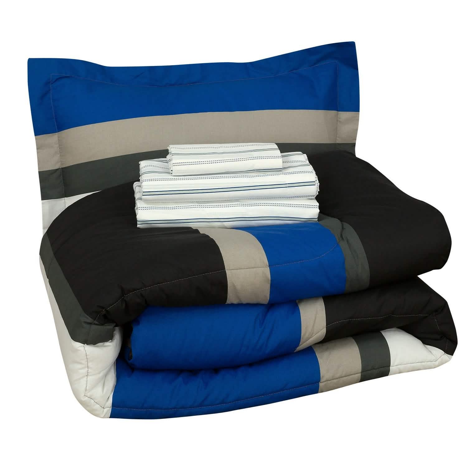 Brooklyn Flat Rugby Stripe Bed-in-a-Bag Set DailySale