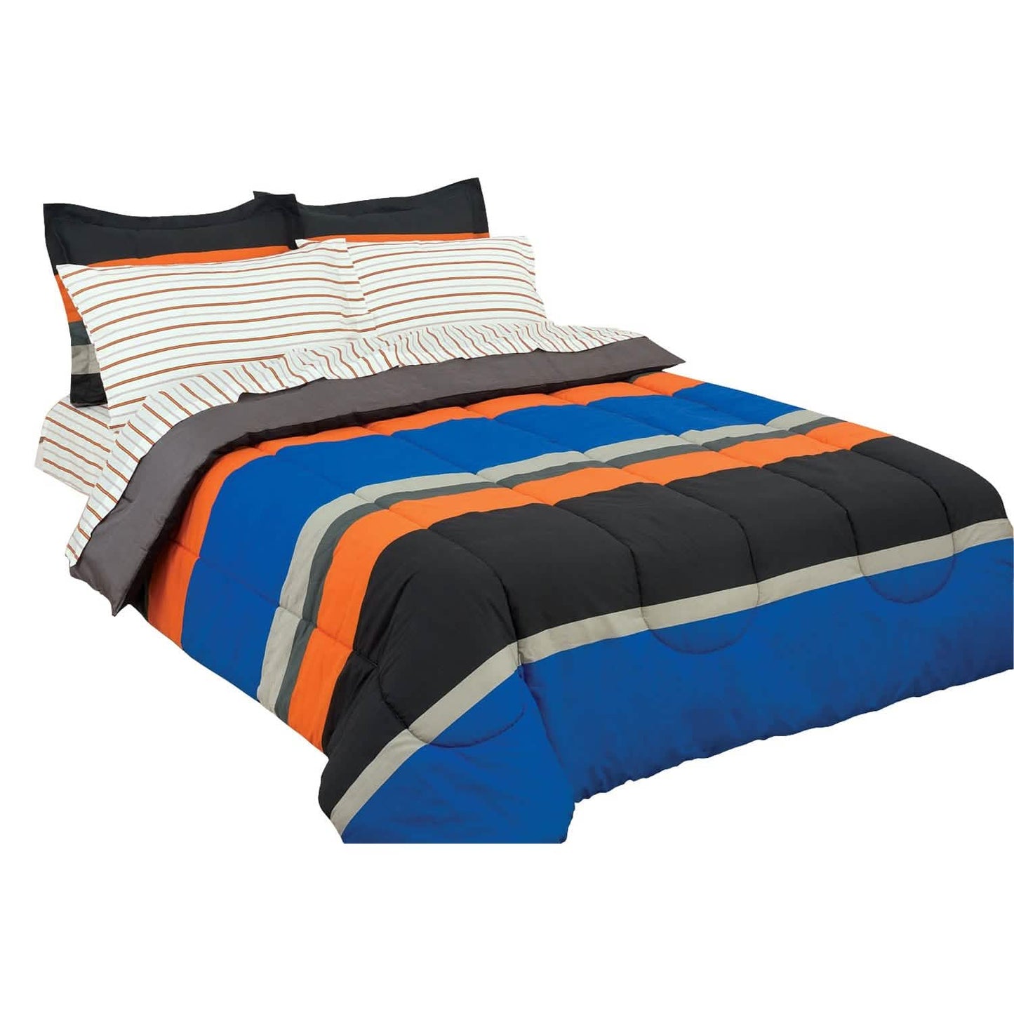 Brooklyn Flat Rugby Stripe Bed-in-a-Bag Set DailySale