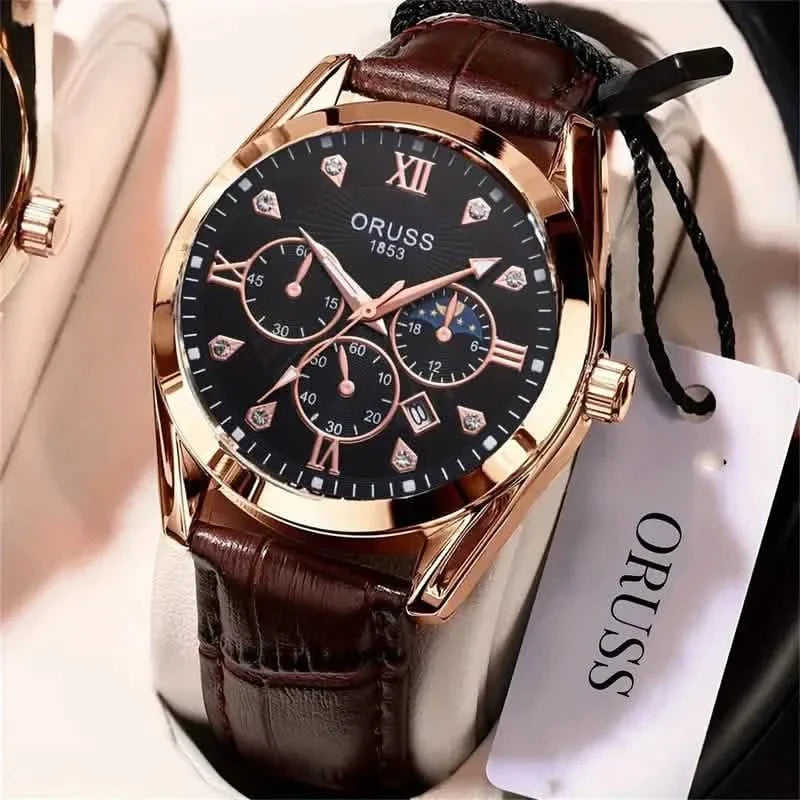 Brown Leather Fashion Quartz Wrist Watch DailySale