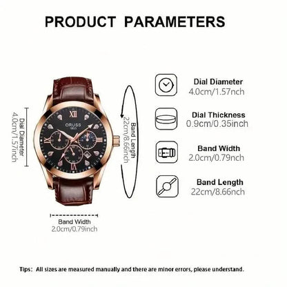 Brown Leather Fashion Quartz Wrist Watch DailySale