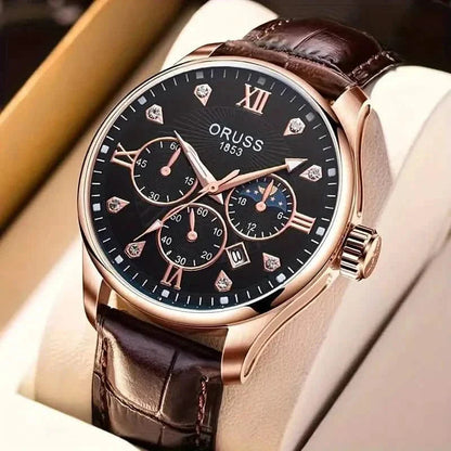 Brown Leather Fashion Quartz Wrist Watch DailySale