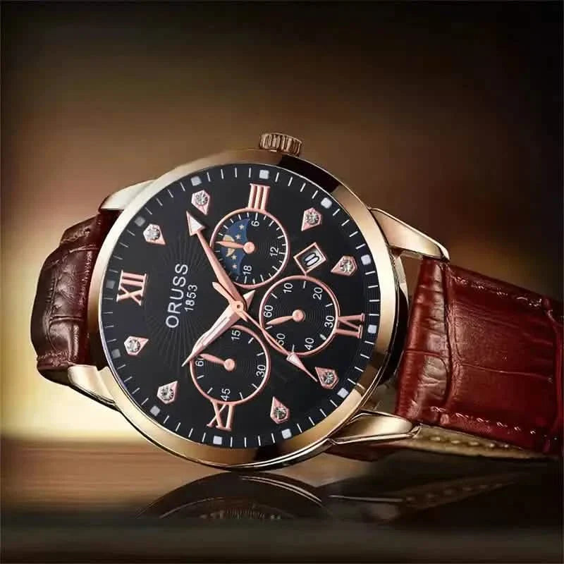 Brown Leather Fashion Quartz Wrist Watch DailySale