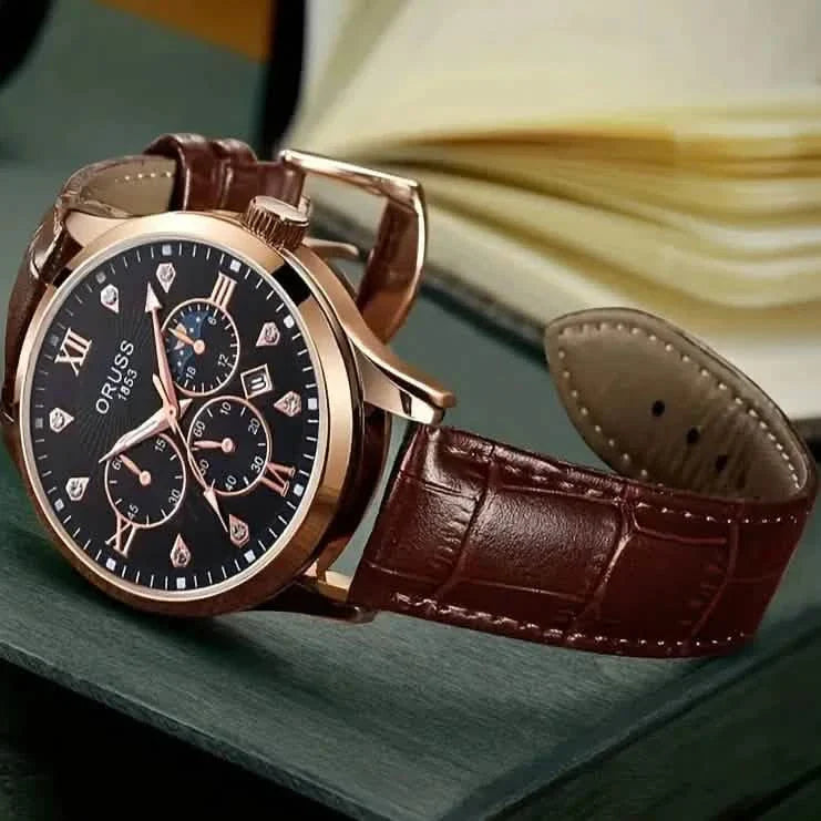 Brown Leather Fashion Quartz Wrist Watch DailySale
