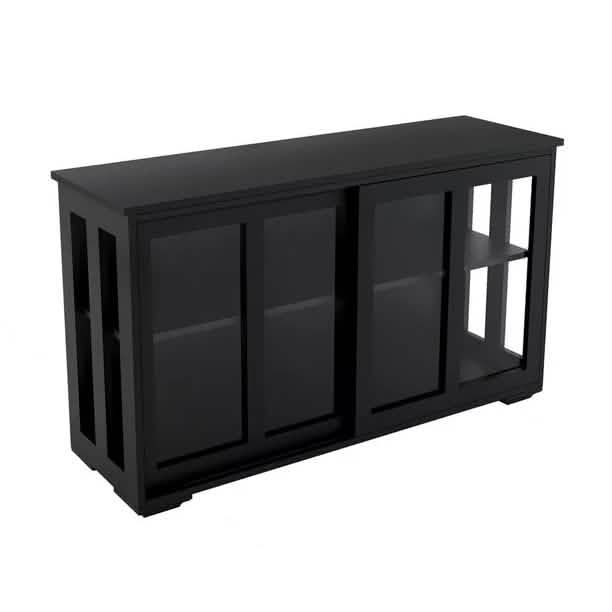 Buffet Sideboard with Sliding Glass Door and Adjustable Shelf DailySale