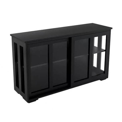 Buffet Sideboard with Sliding Glass Door and Adjustable Shelf DailySale
