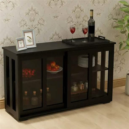 Buffet Sideboard with Sliding Glass Door and Adjustable Shelf DailySale