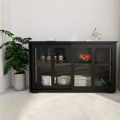Buffet Sideboard with Sliding Glass Door and Adjustable Shelf DailySale